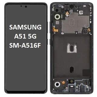 Оригинален дисплей за Samsung A51 5G SM-A516F /Черен/ с Рамка